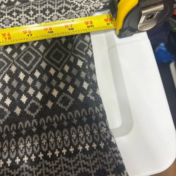 T by Talbots grey, black, and white Fair Isle print longline cowl neck sweater - Picture 7 of 10